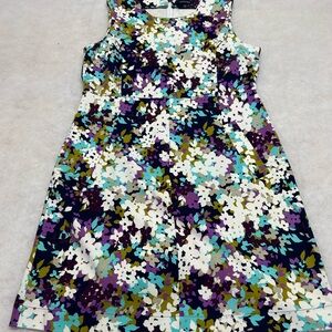Lands' End Multicolor Floral Top size 14P